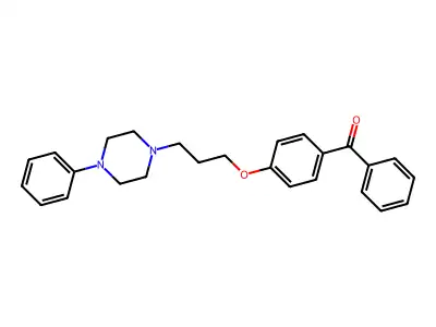 Methanone, phenyl(4-(3-(4-phenyl-1-piperazinyl)propoxy)phenyl)- structure