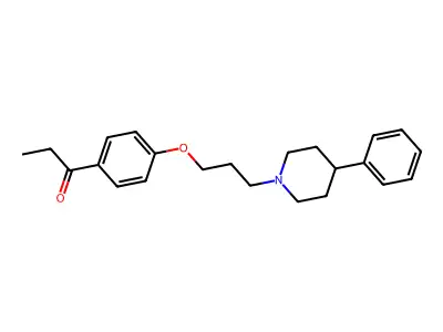 Propiophenone, 4'-(3-(4-phenylpiperidino)propoxy)- structure