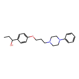 1-(p-alpha-Hydroxypropylphenoxy)-3-(N-phenylpiperazinyl)propane structure