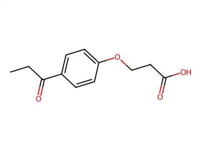 Propionic acid, 3-(p-propionylphenoxy)- structure