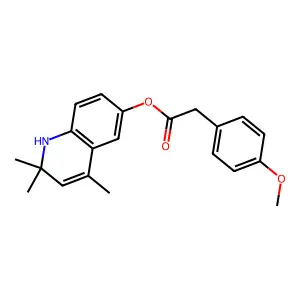 (2,2,4-trimethyl-1H-quinolin-6-yl) 2-(4-methoxyphenyl)acetate structure