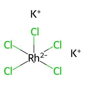 Rhodate(2-), pentachloro-, potassium (1:2) structure