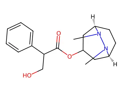 6,7-Dimethyl-6,7-diazabicyclo(3.2.2)non-3-alpha-yl tropate structure