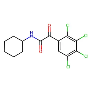 N-cyclohexyl-2-oxo-2-(2,3,4,5-tetrachlorophenyl)acetamide structure