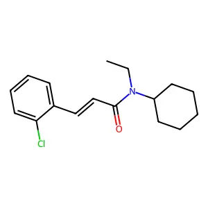 3-(2-chlorophenyl)-N-cyclohexyl-N-ethylprop-2-enamide structure