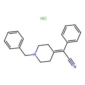 (1-Benzyl-4-piperidinylidene)(phenyl)acetonitrile hydrochloride structure