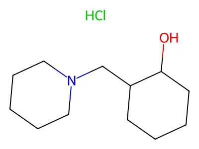 Cyclohexanol, 2-piperidinomethyl-, hydrochloride structure