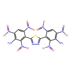 2,5-bis(3-Amino-2,4,6-trinitrophenyl)-1,3,4-thiadiazole structure