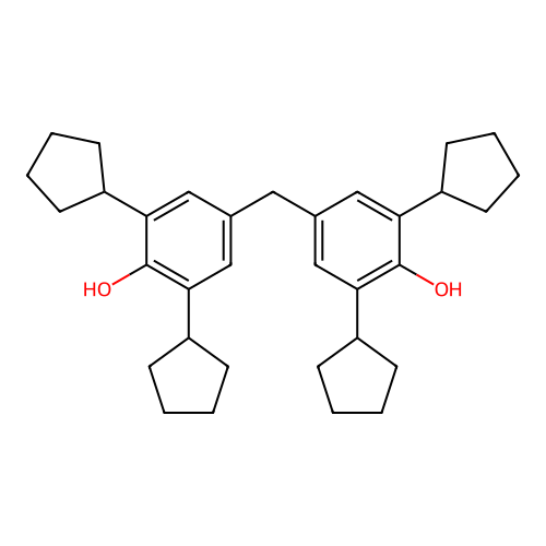 4,4'-Methylenebis(2,6-dicyclopentylphenol) structure