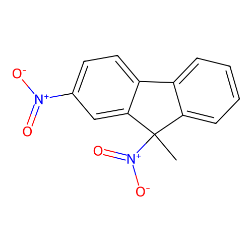 9-methyl-2,9-dinitro-9H-fluorene structure