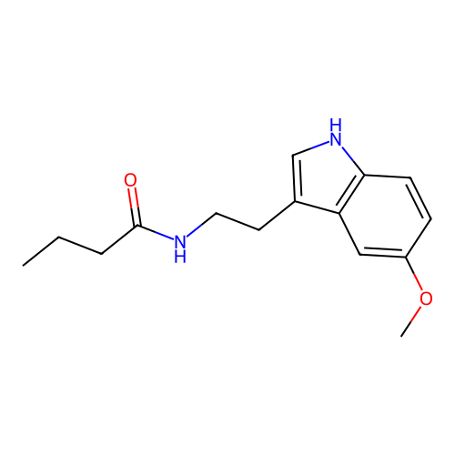 N-Butanoyl-5-methoxytryptamine structure