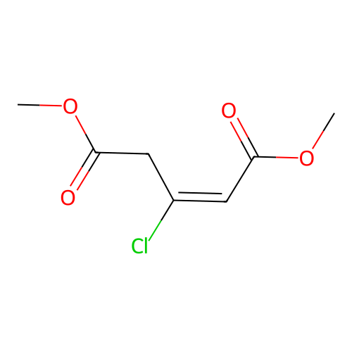 dimethyl (E)-3-chloropent-2-enedioate structure