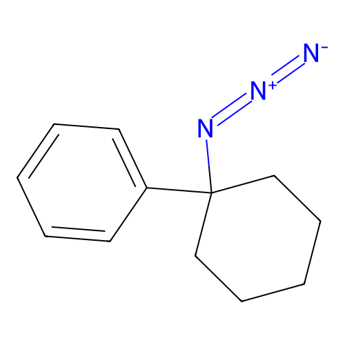 (1-Azidocyclohexyl)benzene structure