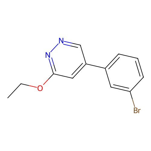 5-(3-bromophenyl)-3-ethoxyPyridazine structure