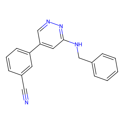 3-(6-Benzylamino-pyridazin-4-yl)-benzonitrile structure