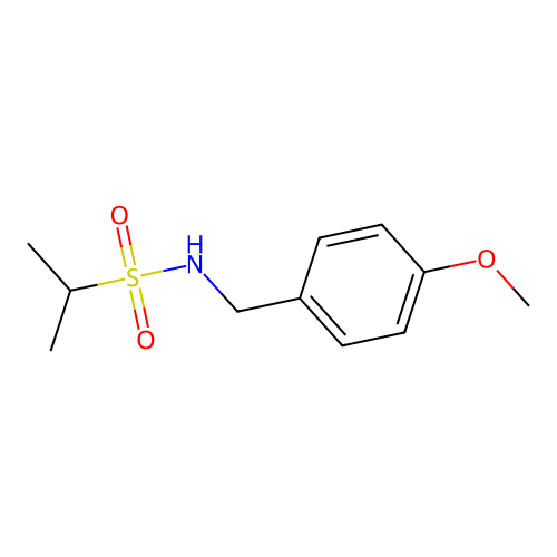 N-[isopropylsulfonyl]-4-methoxy-benzylamine structure