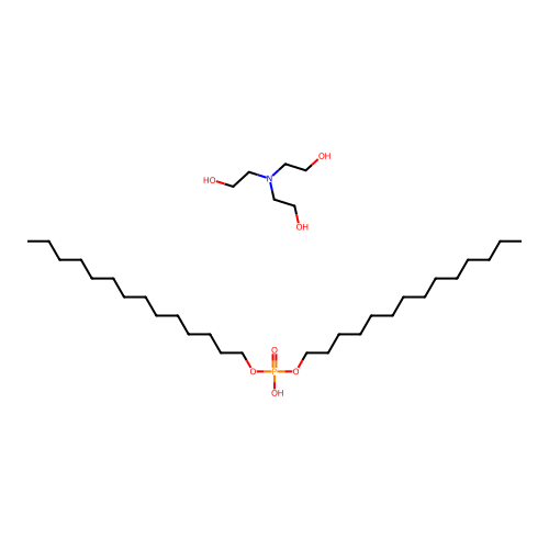 Tris(2-hydroxyethyl)ammonium ditetradecyl phosphate structure