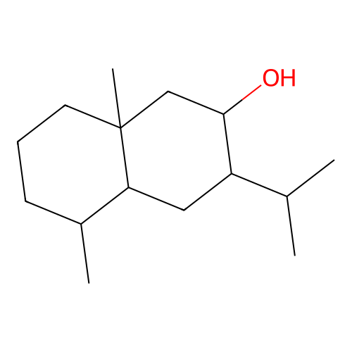 2-Naphthalenol, decahydro-5,8a-dimethyl-3-(1-methylethyl)- structure