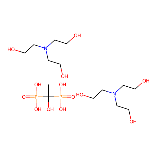 Phosphonic acid, (1-hydroxyethylidene)bis-, compd. with 2,2',2''-nitrilotris(ethanol) (1:2) structure