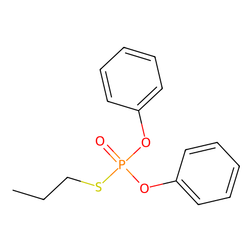 Phosphorothioic acid, O,O-diphenyl S-propyl ester structure
