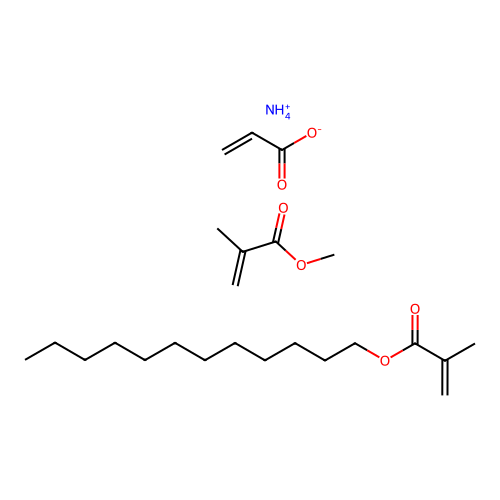 Azanium;dodecyl 2-methylprop-2-enoate;methyl 2-methylprop-2-enoate;prop-2-enoate structure