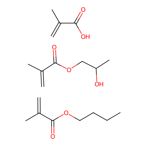 (C8-H14-O2.C7-H12-O3.C4-H6-O2)x- structure