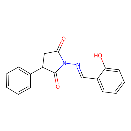 1-[(2-Hydroxyphenyl)methylideneamino]-3-phenylpyrrolidine-2,5-dione structure