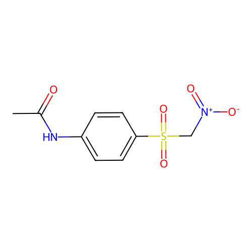 (4-Acetamidophenylsulphonyl)nitromethane structure