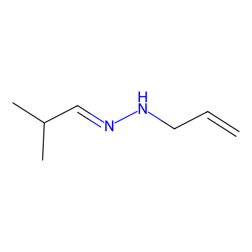 Isobutyraldehyde allylhydrazone structure