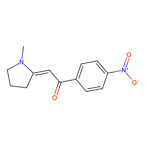 (E)-2-(1-Methylpyrrolidin-2-ylidene)-1-(4-nitrophenyl)ethanone structure