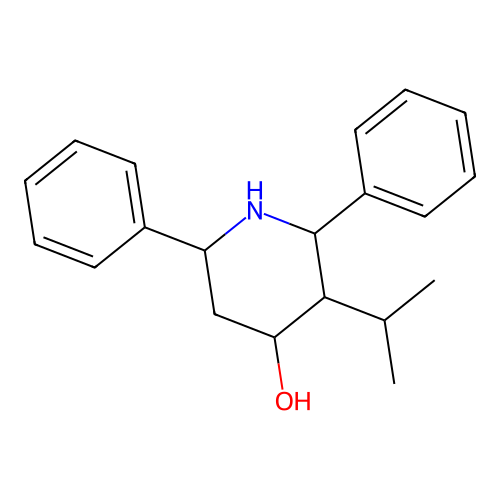2,6-Diphenyl-3-propan-2-ylpiperidin-4-ol structure