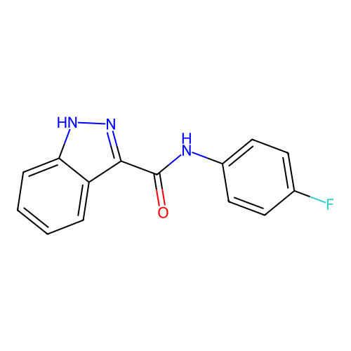 N-(4-fluorophenyl)-1H-indazole-3-carboxamide structure