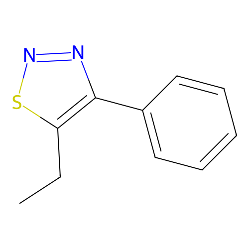 5-Ethyl-4-phenylthiadiazole structure