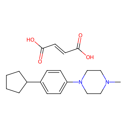 Piperazine, 1-(4-cyclopentylphenyl)-4-methyl-, (Z)-2-butenedioate structure