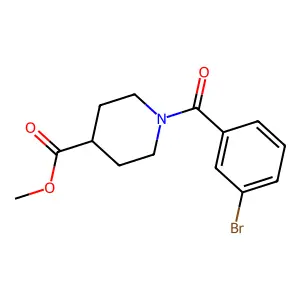 Methyl 1-(3-bromobenzoyl)piperidine-4-carboxylate structure