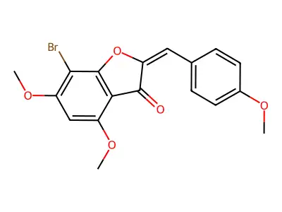 7-Bromo-4,6-dimethoxy-2-[(4-methoxyphenyl)methylidene]-1-benzofuran-3-one structure