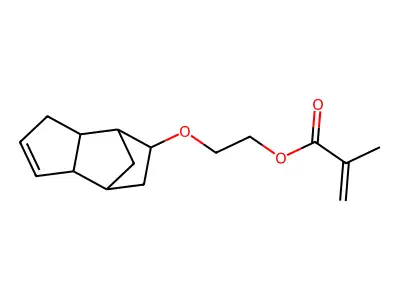 2-{tricyclo[5.2.1.02,6]dec-3-en-8-yloxy}ethyl 2-methylprop-2-enoate structure