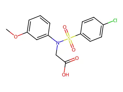 N-(4-Chlorobenzene-1-sulfonyl)-N-(3-methoxyphenyl)glycine structure