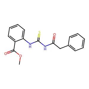Methyl 2-{[(phenylacetyl)carbamothioyl]amino}benzoate structure