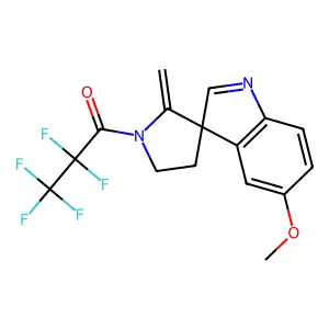 Melatonin, pentafluoropropionyl (spiro(3H-indole-3,3'-pyrrolidine) form) structure