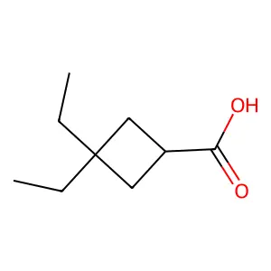 3,3-二乙基环丁烷甲酸 structure
