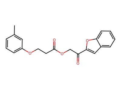 [2-(1-Benzofuran-2-yl)-2-oxoethyl] 3-(3-methylphenoxy)propanoate structure