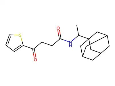 N-[1-(1-adamantyl)ethyl]-4-oxo-4-thiophen-2-ylbutanamide structure
