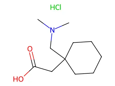 2-{1-[(Dimethylamino)methyl]cyclohexyl}acetic acid hydrochloride structure