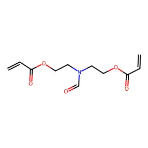 2-Propenoic acid, 1,1'-[(formylimino)di-2,1-ethanediyl] ester structure