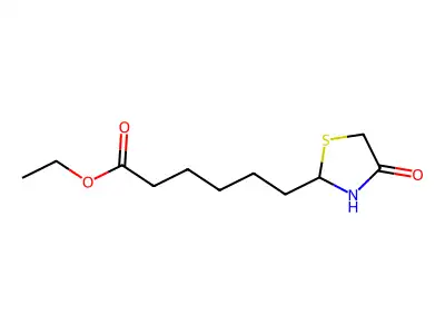 2-Thiazolidinehexanoic acid, 4-oxo-, ethyl ester structure