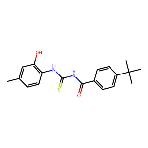 4-tert-butyl-N-[(2-hydroxy-4-methylphenyl)carbamothioyl]benzamide structure