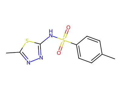 4-Methyl-N-(5-methyl-1,3,4-thiadiazol-2-yl)benzenesulfonamide structure