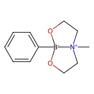 1-Methyl-5-phenyl-4,6-dioxa-1-azonia-5-boranuidabicyclo[3.3.0]octane structure