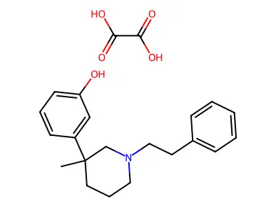 Phenol, 3-(3-(3-methyl-1-phenethylpiperidinyl))-, oxalate structure